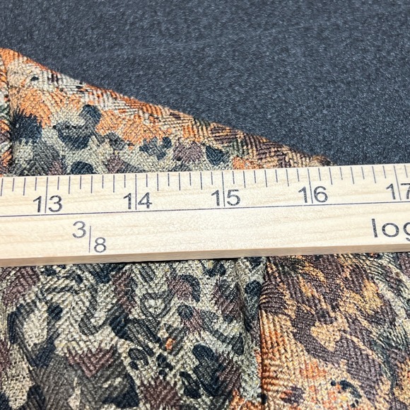 Coldwater Creek Animal Print Blazer Jacket Womens Size 10 Brown Orange - Picture 7 of 9